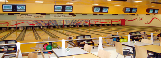 Die Bahnen im Bowlingcenter Viernheim